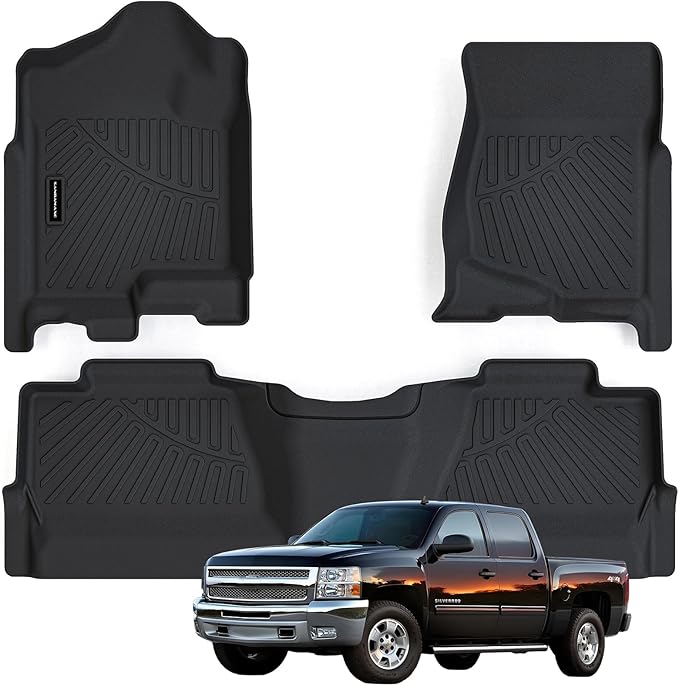 Floor Mats for 2007-2013 Chevy Silverado & GMC Sierra 1500 Crew Cab 2007-...