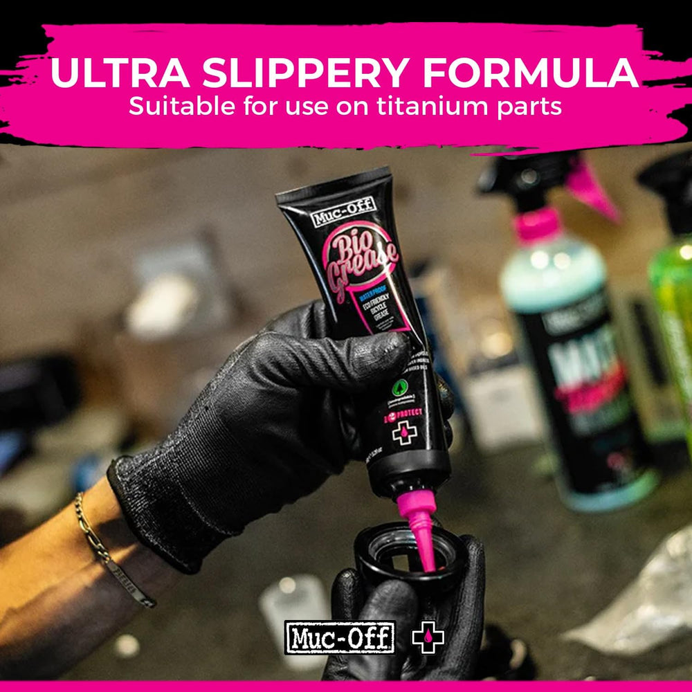 Muc-Off Bio Grease 150g (Pack of 2) with Microfiber Cloth | Premium Bike Grea...
