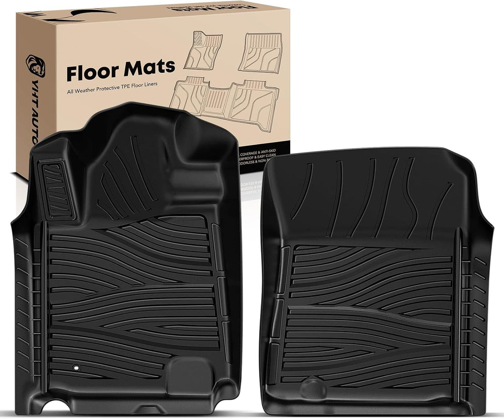 YHTAUTO Floor Mats Fit 2012-2021 Toyota Tundra CrewMax/Double Cab, TPE All