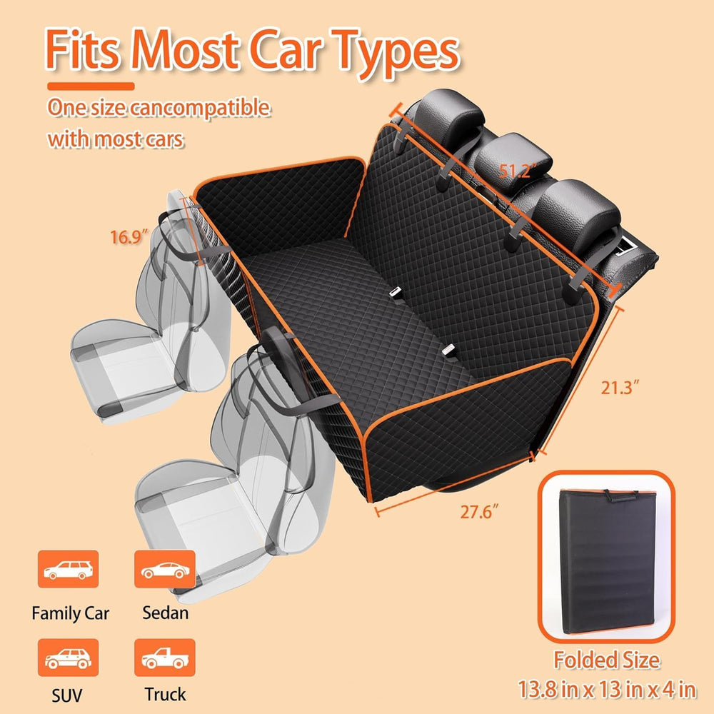 Back Seat Extender for Dogs,Heavy-Duty Dog Car Seat Cover for Back Seat
