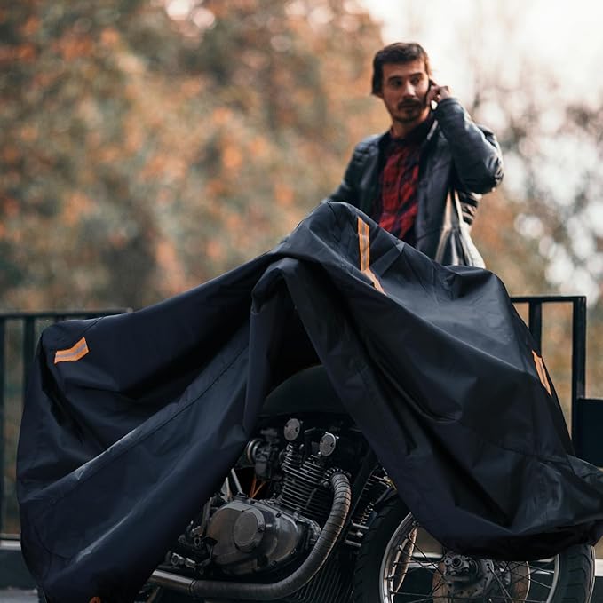 Motorbike Cover for Outside Storage, Waterproof Motorcycle Scooter Moped Cover