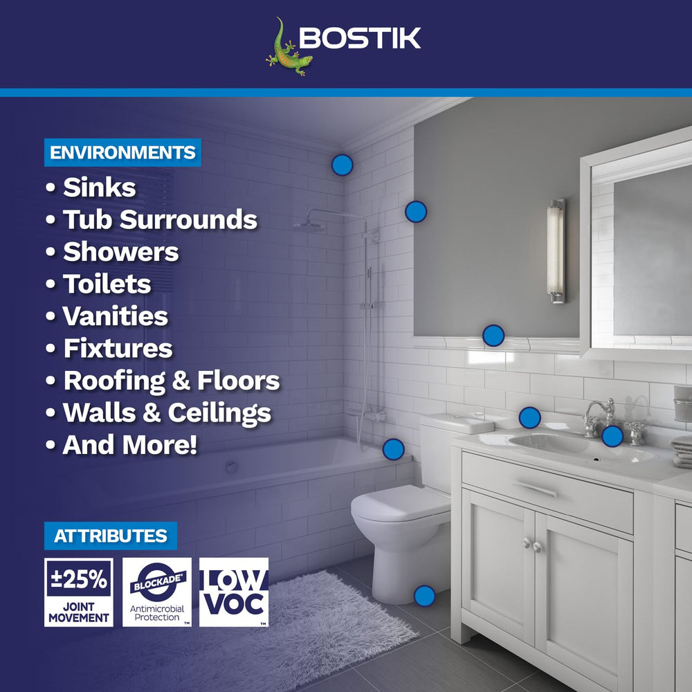 BOSTIK Pure Silicone Taupe 10.1oz Silicone Caulk & Sealant - 1 Cartridge