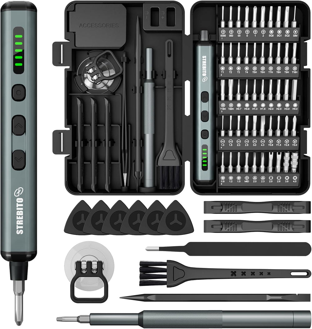 STREBITO Electric Screwdriver, 67 in 1 Mini Electric Screwdriver