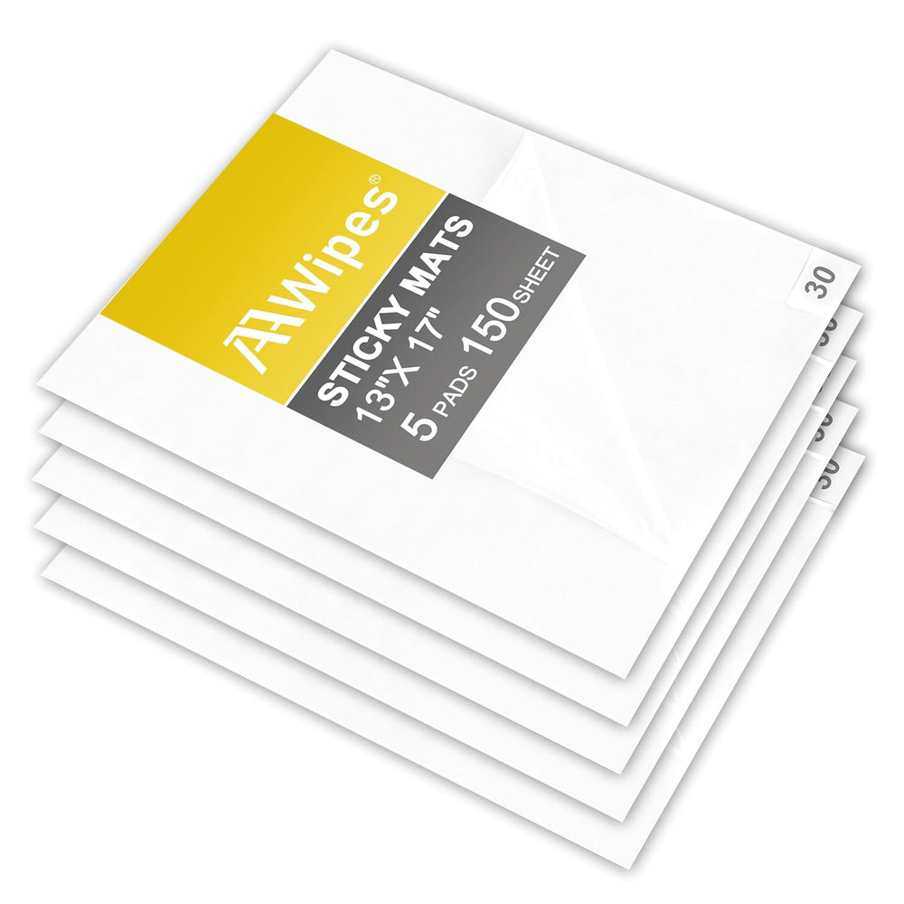 AAwipes Sticky Mat 13" x 17" Tacky Adhesive Pads 150 Sheets White
