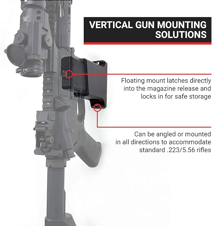 Spartan Mounts Locking .223/5.56 Rifle Mount Wall Display | Low Profile