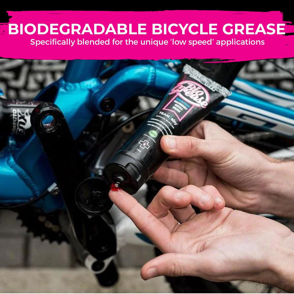 Muc-Off Bio Grease 150g (Pack of 2) with Microfiber Cloth | Premium Bike Grea...
