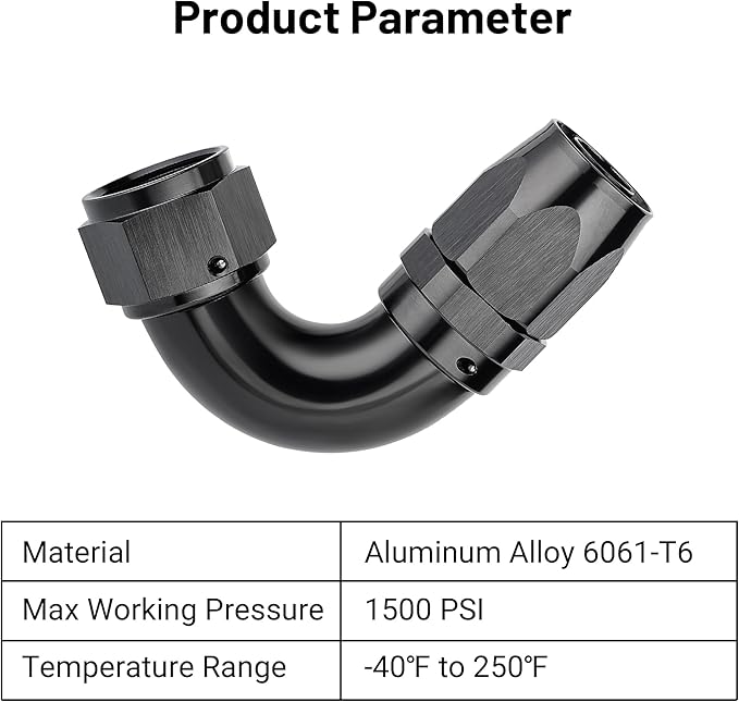 EVIL ENERGY 12AN 120 Degree One Piece Full Flow Hose End Fitting Swivel