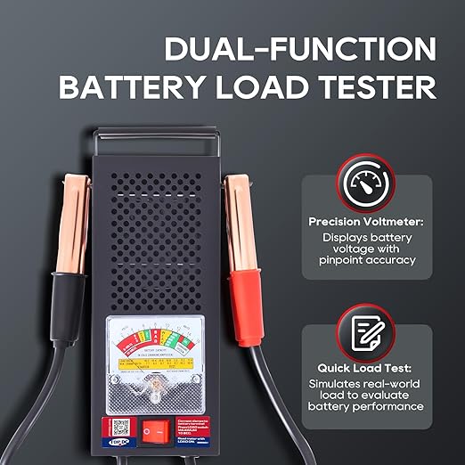 TOPDC Car Battery Tester, Battery Load Tester 100-1000 CCA, Automotive Battery