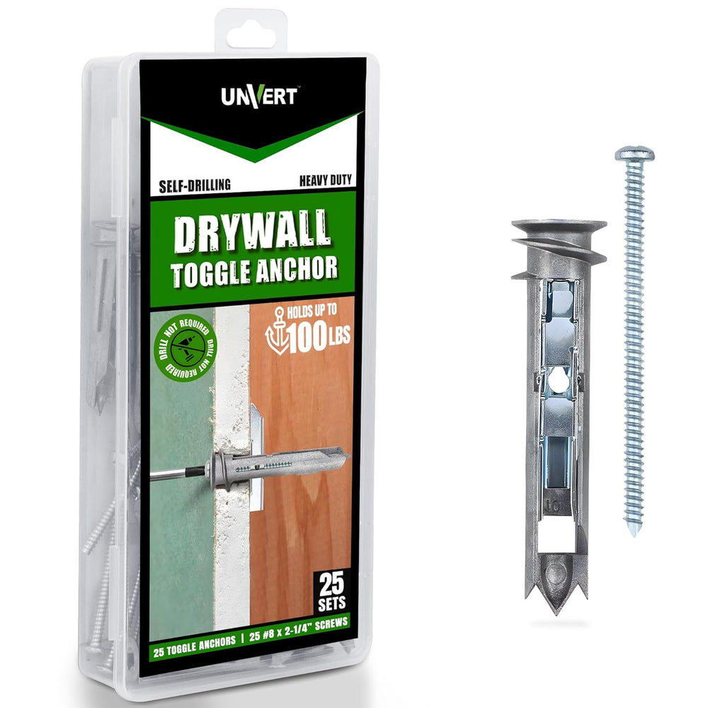Heavy Duty Drywall Anchors - Self-Drilling Drywall Anchor Toggle Kit, Heavy D...