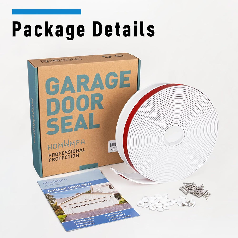 Garage Door Seal Top and Sides 34 FT TPE Garage Door Weather Stripping