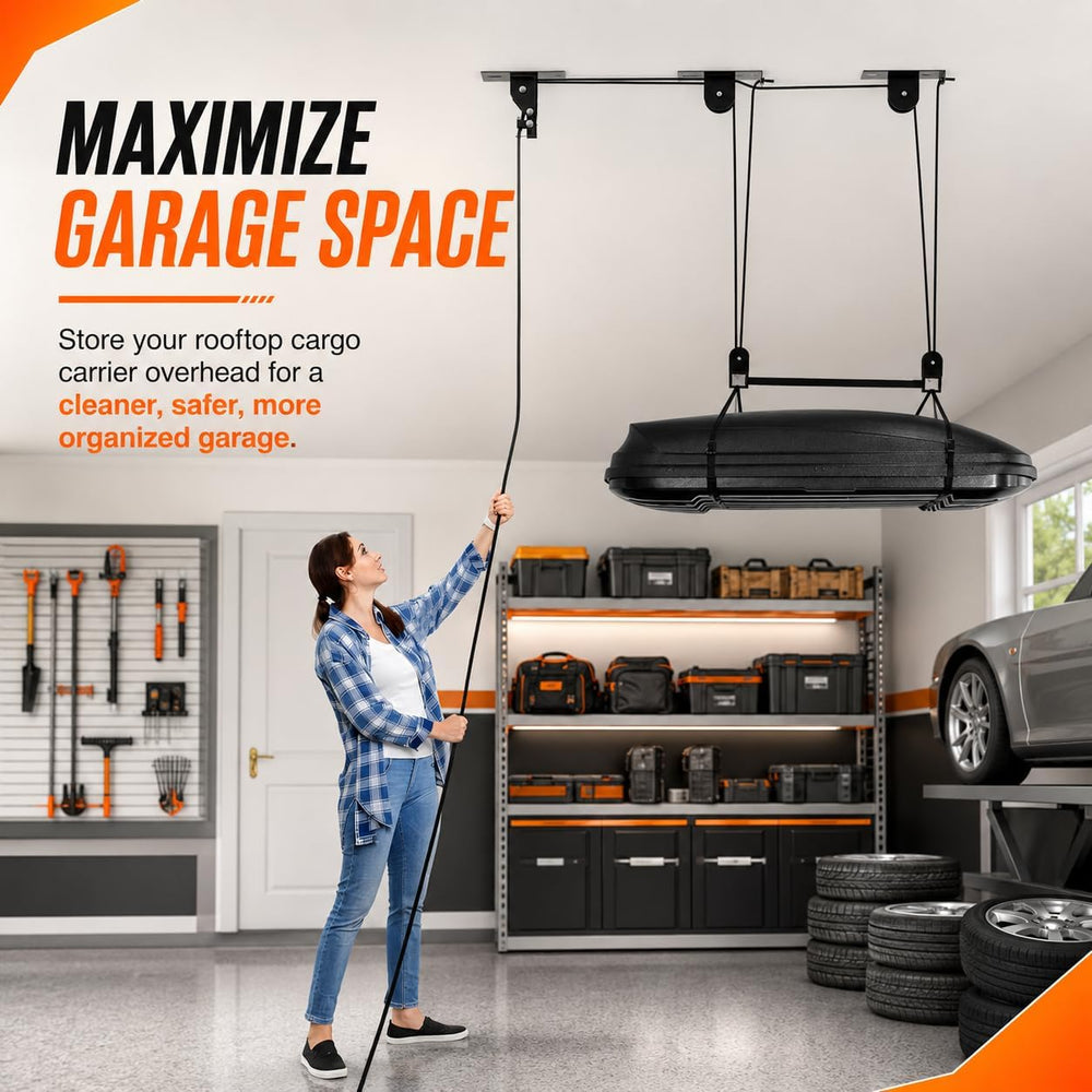 Cargo Box Hoist, Garage Pulley Lift System,150 lbs