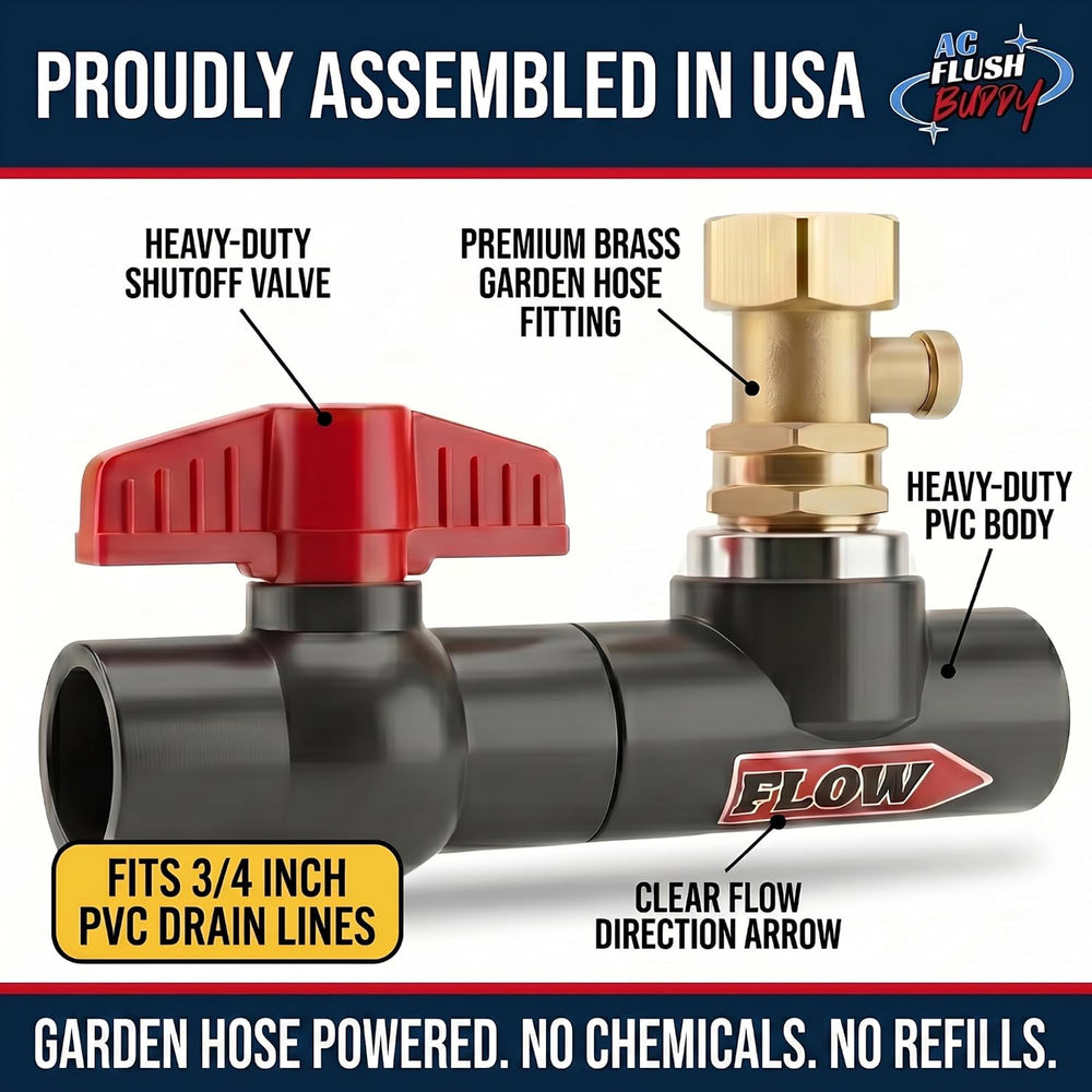 AC Drain Line Cleaner Tool - AC Drain Line Unclogger Tool Adapter, Condensate...