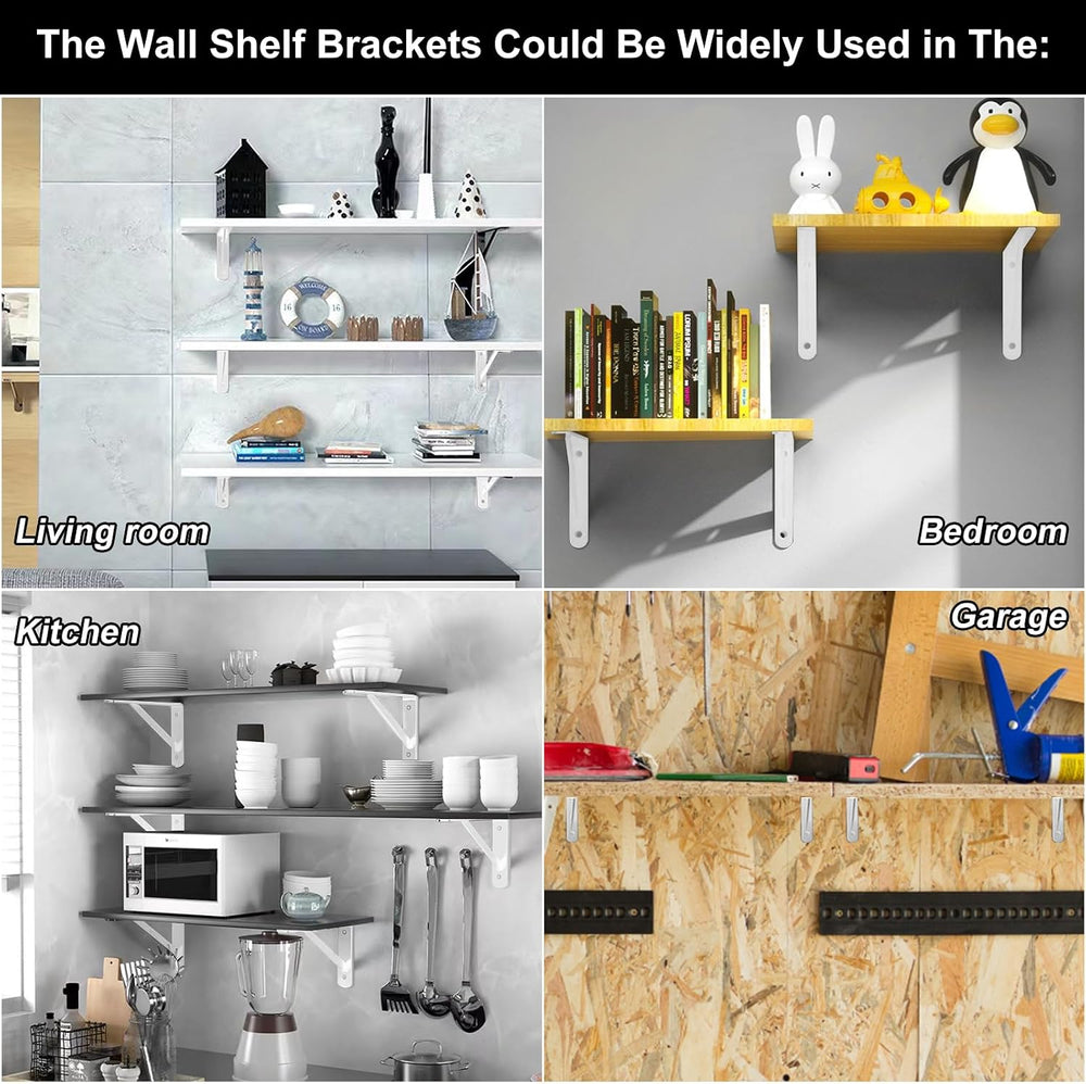Heavy Duty Shelf Brackets Wall Mount Steel Bracket Wall Brackets for Shelves ...