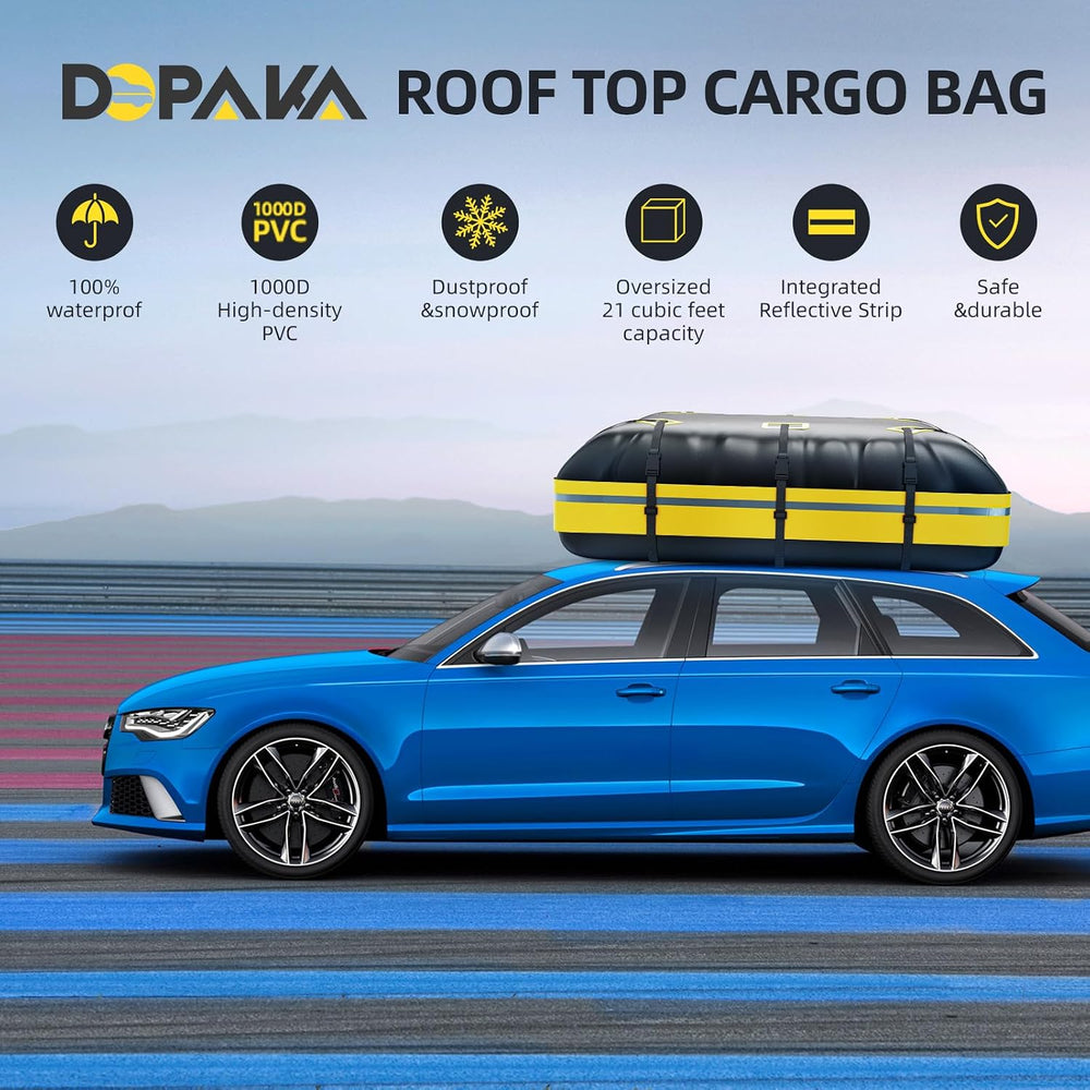 Car Rooftop Cargo Carrier Bag,100% Waterproof Heavy Duty 1000D Car Top Carrie...