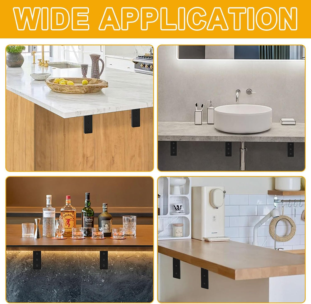Countertop Support Brackets, Heavy Duty L Shelf Bracket 12'' x 6'...
