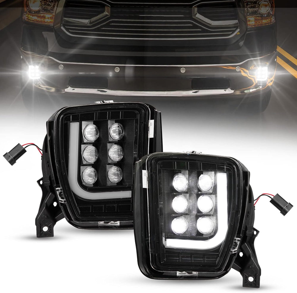 BUNKER INDUST Dodge Ram LED Fog Light with Daytime Running Light Set,Pair Spo...