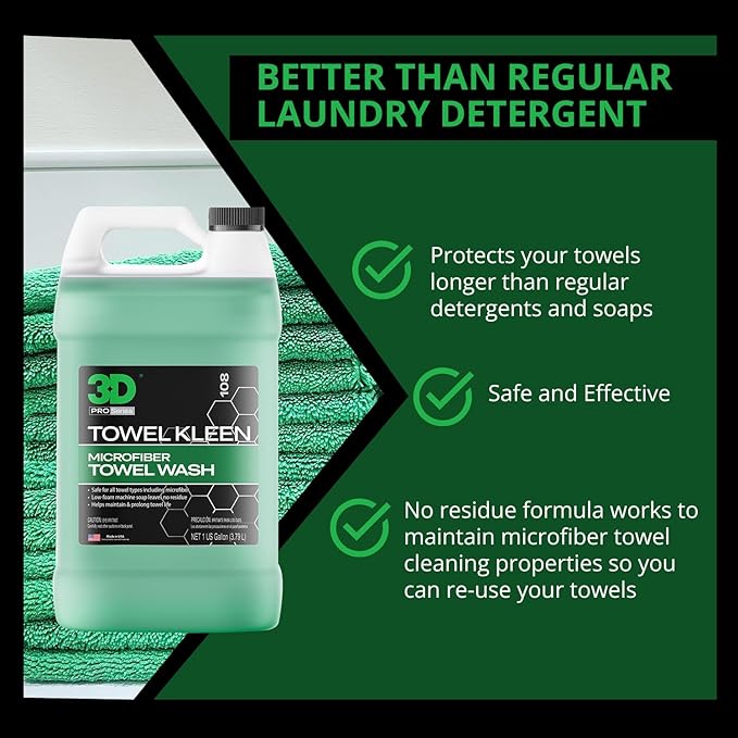 3D Towel Kleen Concentrated Microfiber Towel Detergent