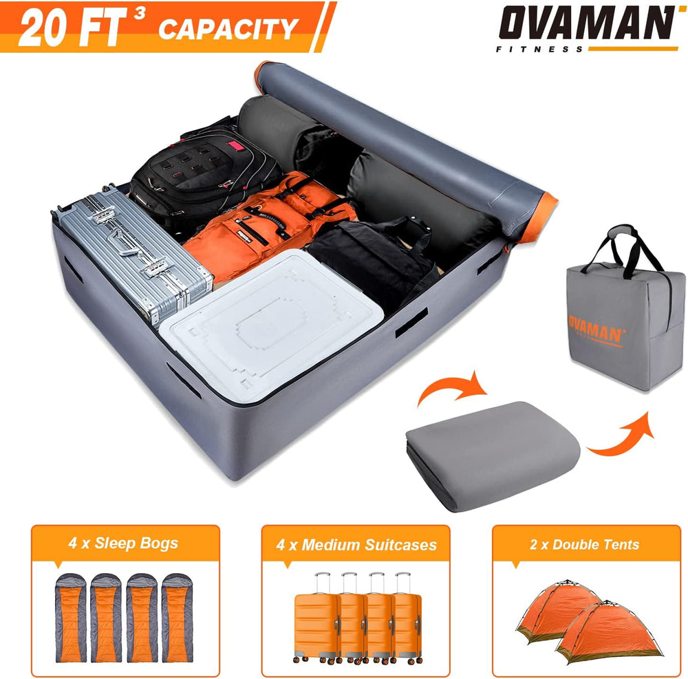 Car Rooftop Cargo Carrier Bag – 20 Cubic Feet Waterproof Heavy Duty 900D Roof...