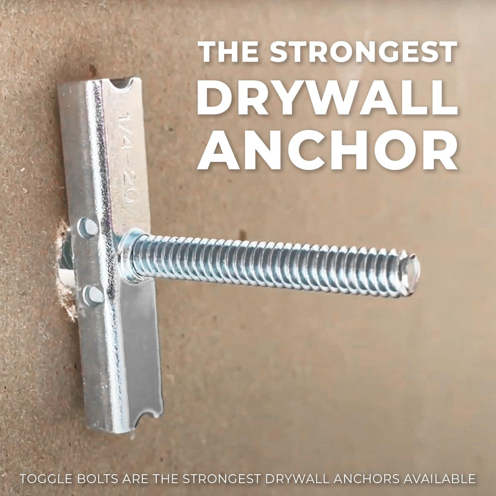 250-Pack 3/16"-24 Heavy Duty Quick Toggle Anchors with Bolts Set | for D...