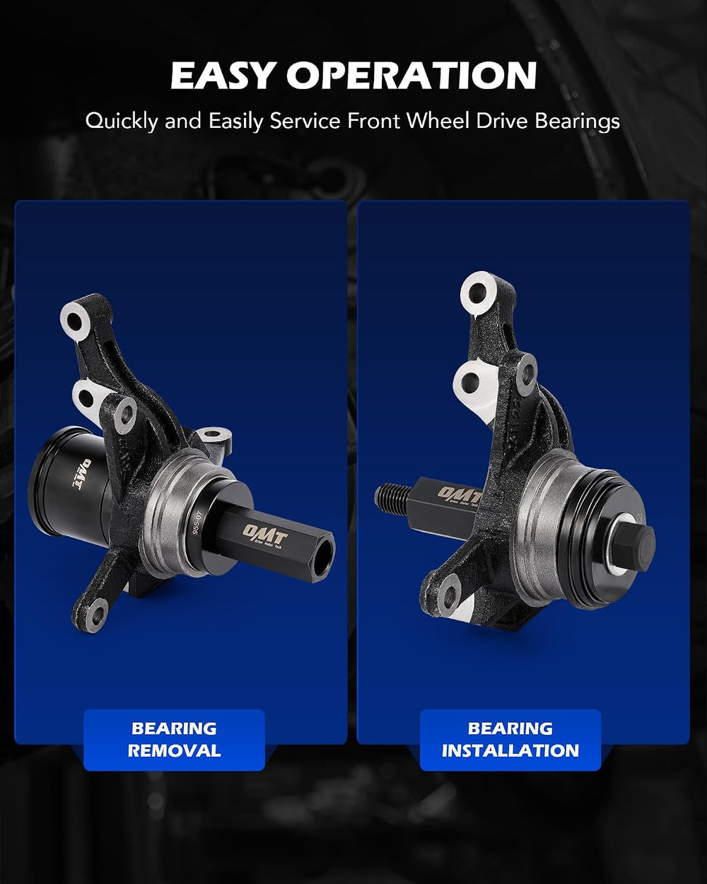 OMT Wheel Bearing Press Kit for Front Wheel Bearing Removal & Installation