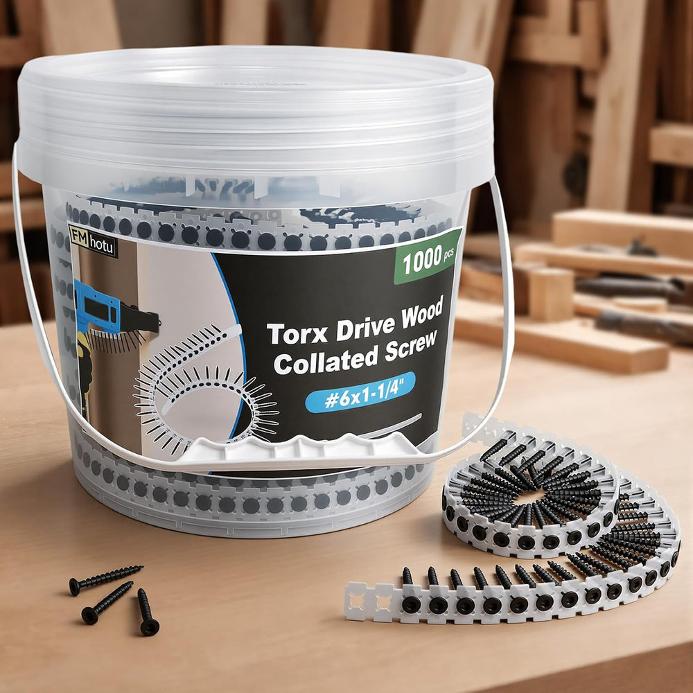 #8x2 Collated Drywall Screws, 1000PCS Wood Screws with Torx Drive