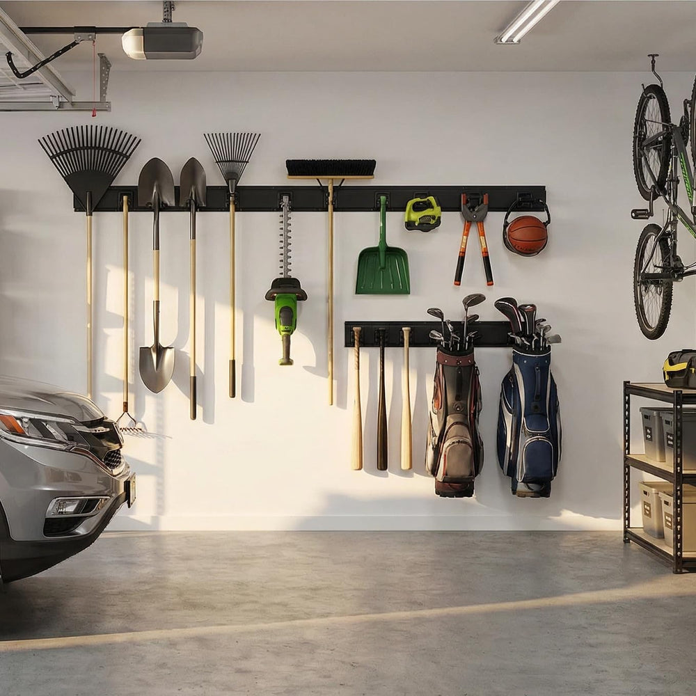 MBQQ Garage Tool Organizer Wall Mounted, 24 Inches Adjustable Garden Tool Org...
