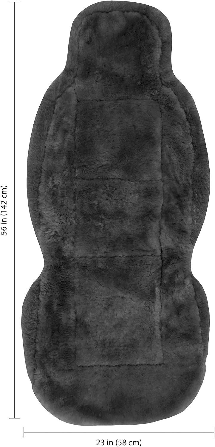 Australian Merino Sheepskin Car Seat Cover, Plush Universal Fit for Most Vehi...