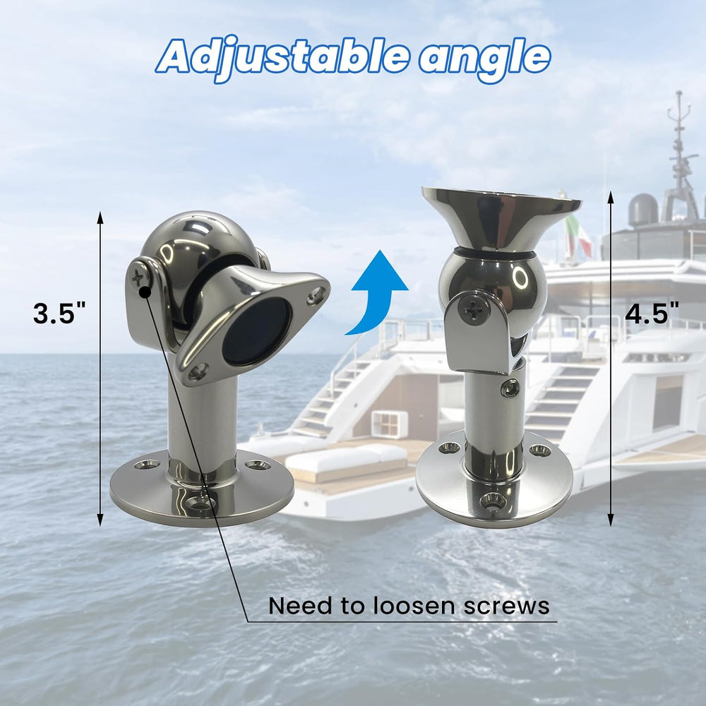 Marine Stainless Steel Magnetic Door Holder - 2" Pivoting Door and Windo...