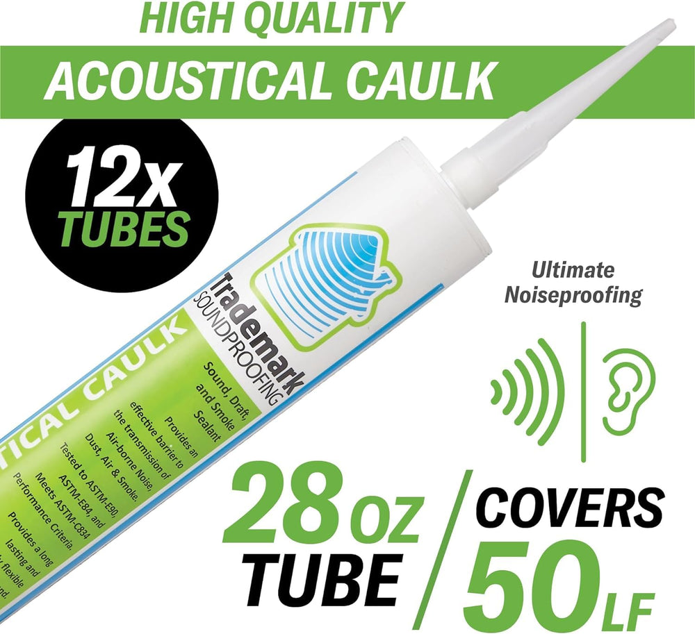 TMS Soundproofing Acoustical Sealant Caulk - Premium Acoustic Sealant, Acoust...