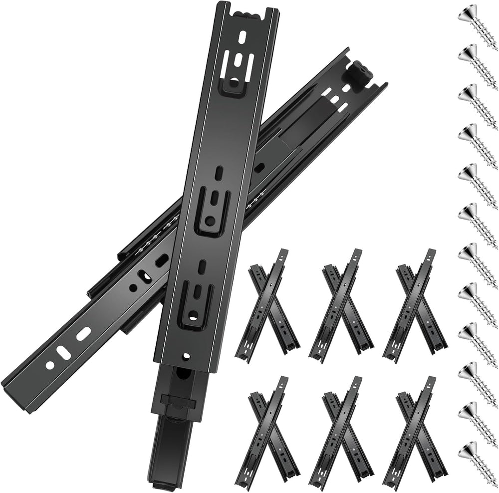 Sulawskys 16 Inch Drawer Slides, 6 Pairs (12 Pcs) Full Extension Ball Bearing...