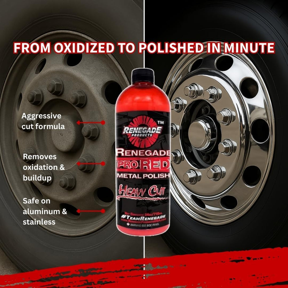 Renegade Products USA Pro Red Liquid Metal Polish - Heavy Cut Aluminum Metal ...