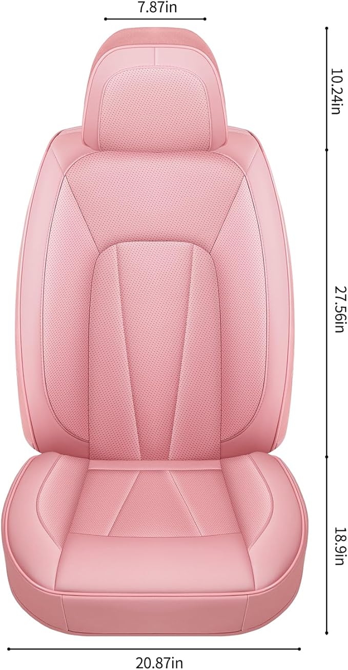 Pink Seat Covers for Cars, Front Seats Universal Fit for SUV, Sedans and Trucks