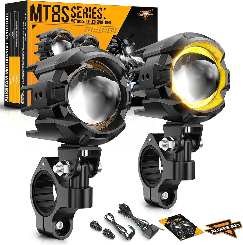 Auxbeam MT8S Series Motorcycle Auxiliary Lights Fog Lights Driving Lights