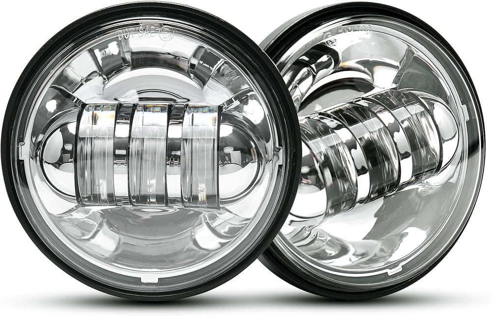 LX-LIGHT Dot approved 2 PCS Chrome 4.5 Inch LED Passing Light LED Fog Lamps f...