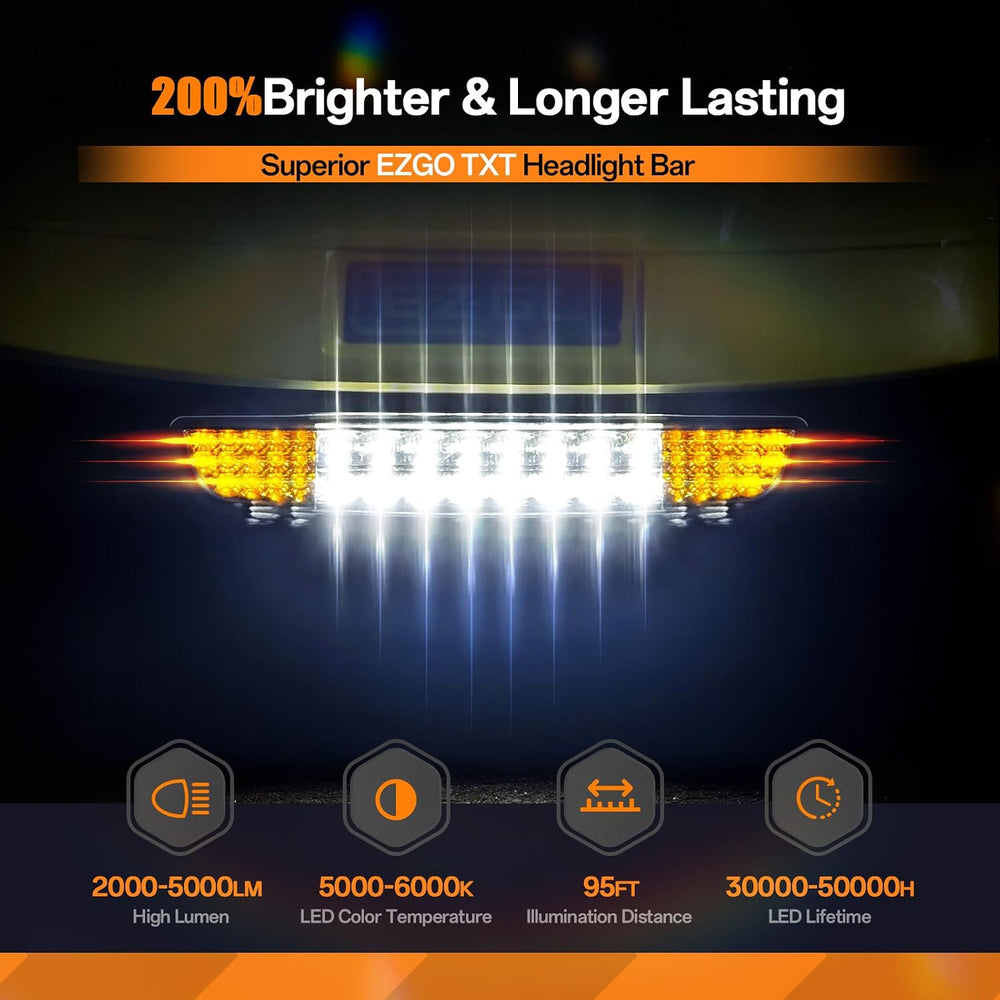 EZGO Light Bar Kit, Golf Cart LED Light Kit for EZGO TXT 1996-2013 Gas&El...