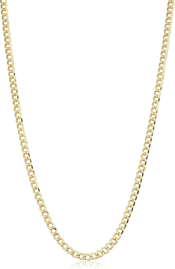 Unisex Adult Miami Cuban - 14k Gold Filled 3.2 mm Curb Chain Necklace