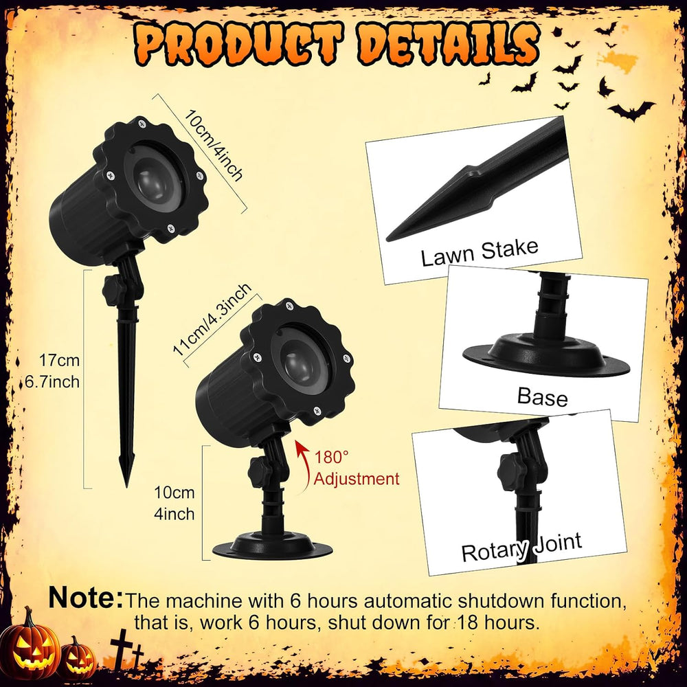 Treela Halloween Projector Light Outdoor Witches and Cauldron Decoration