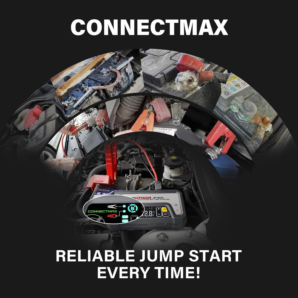 LOKITHOR JP400 Jump Starter with Air Compressor for 8.5L Gas/6.5L Diesel
