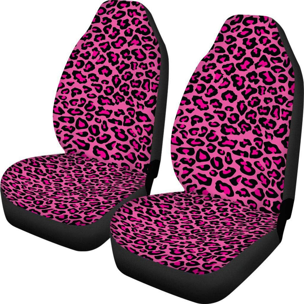 UNICEU Chic Pink Leopard Animal Print Fashion Car Seat Covers for Women,Unive...