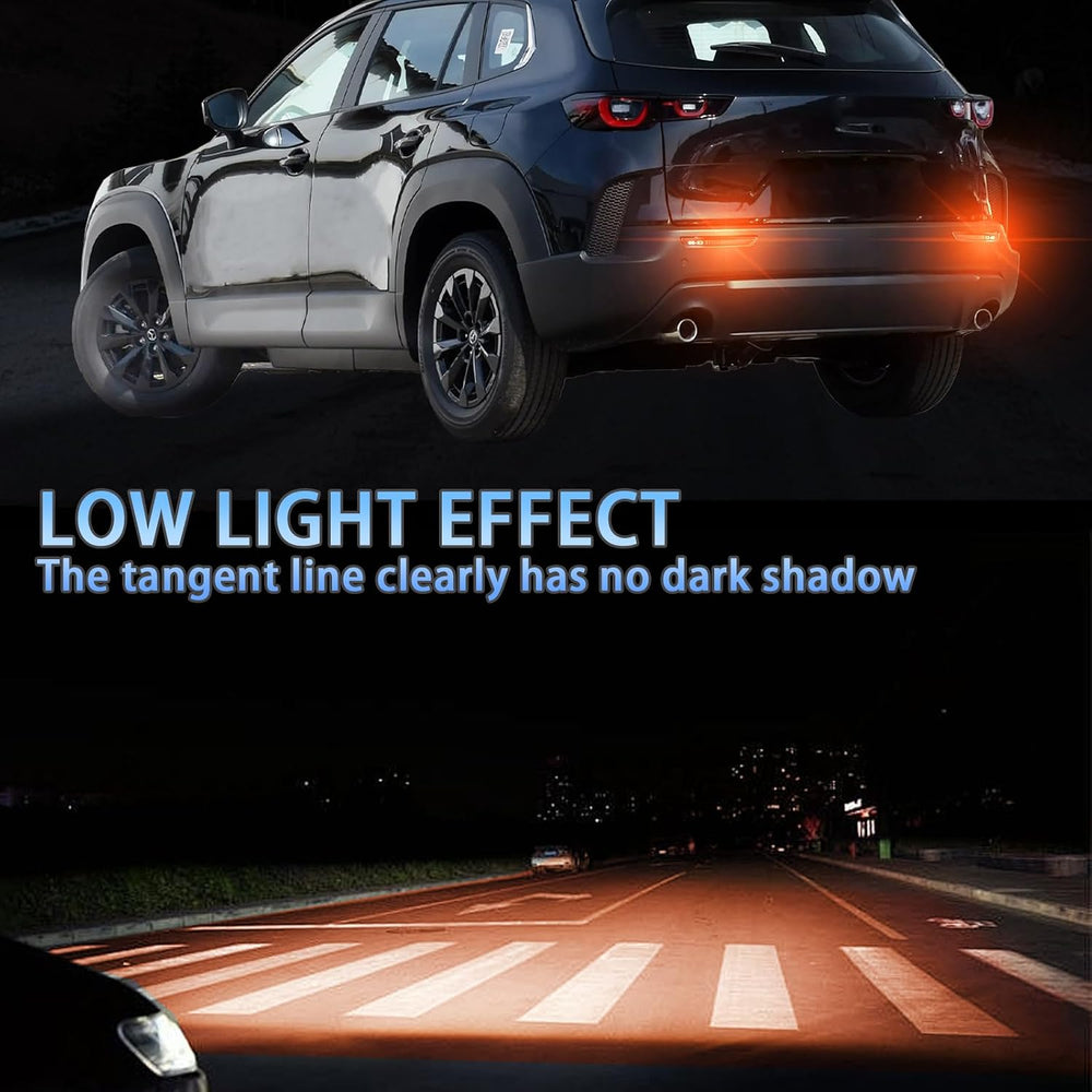 Red LED Rear Bumper Reflectors Fog Brake Tail Light Lamps Compatible with Maz...