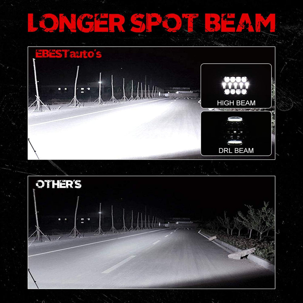 BESTZHEYU 2PCS 7 Inch Round LED Off Road Working Lights 60W