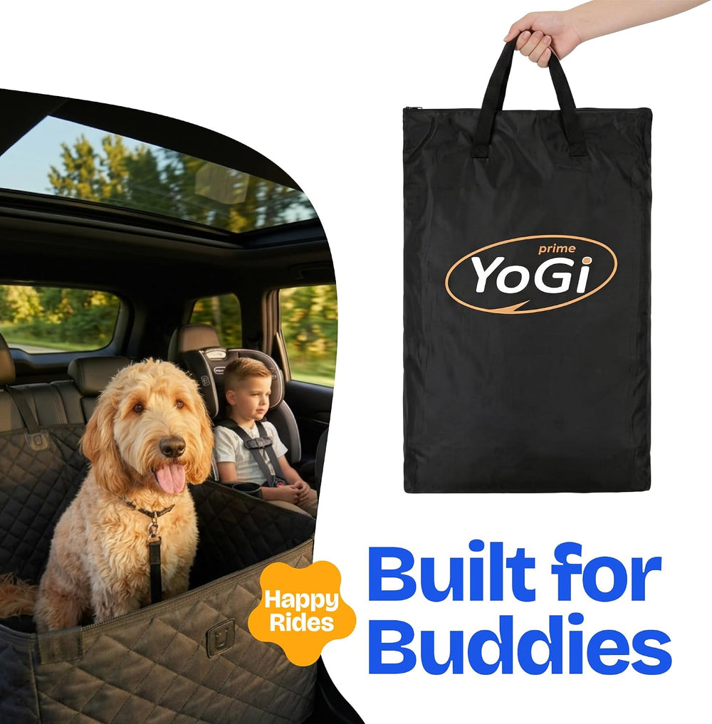 Half Hammock Dog Seat Cover for Back Seat - Waterproof Half Backseat Dog Cove...