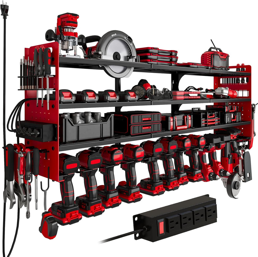12 Cordless Drill Holder Large Power Tool Organizer Wall Mount