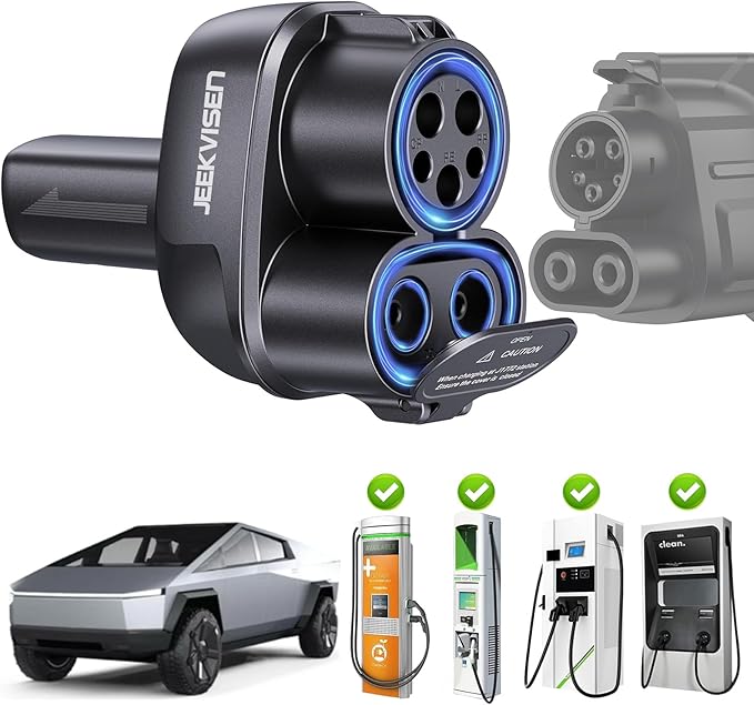 2025 Upgraded Cybertruck 2 in1 CCS & J1772 to Tesla Adapter, 250KW Fast C...