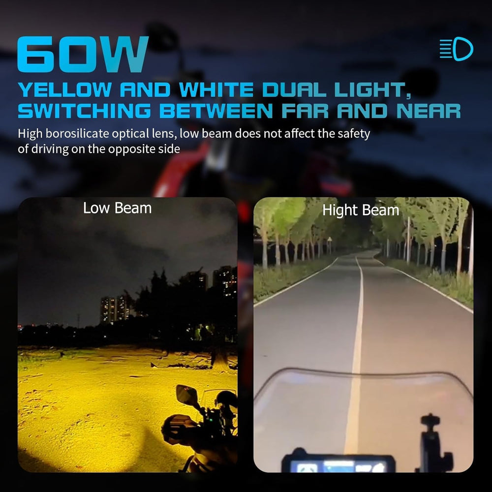 Kewig Motorcycle Auxiliary Lights Fog Lights LED Driving Light Spotlight