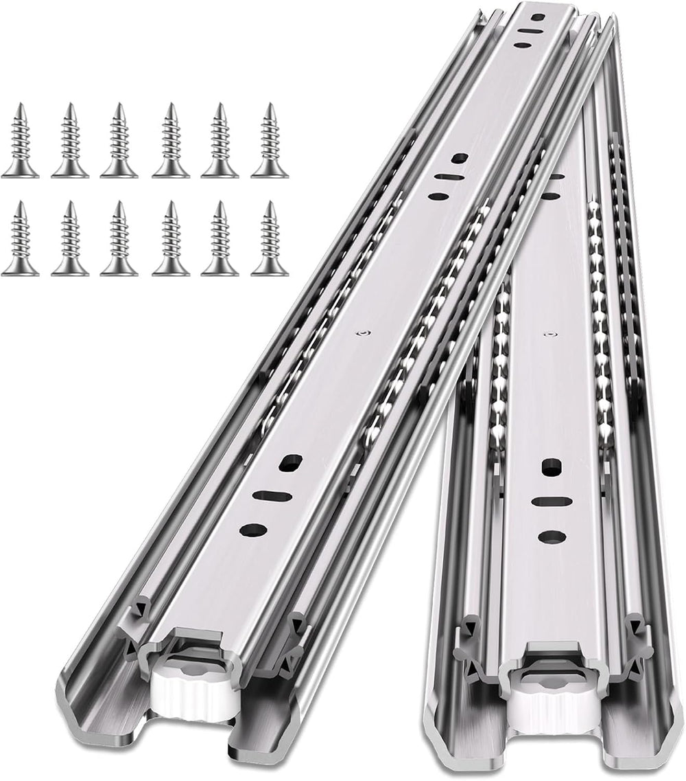 1 Pair 200 Lbs Heavy Duty Drawer Slides,8 10 12 14 16 18 20 22 24 26 28 30 32...