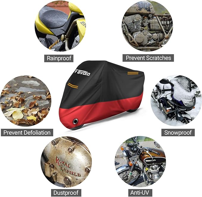 Favoto Motorcycle Cover Waterproof Outdoor