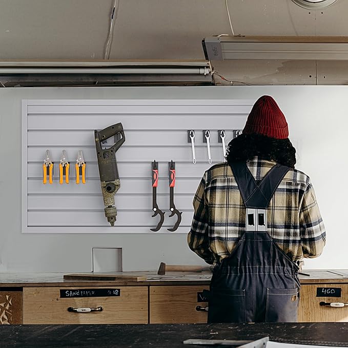 NeatiEase 2 x 4ft Slatwall Panel Wall Storage Systems, Slat Wall Paneling