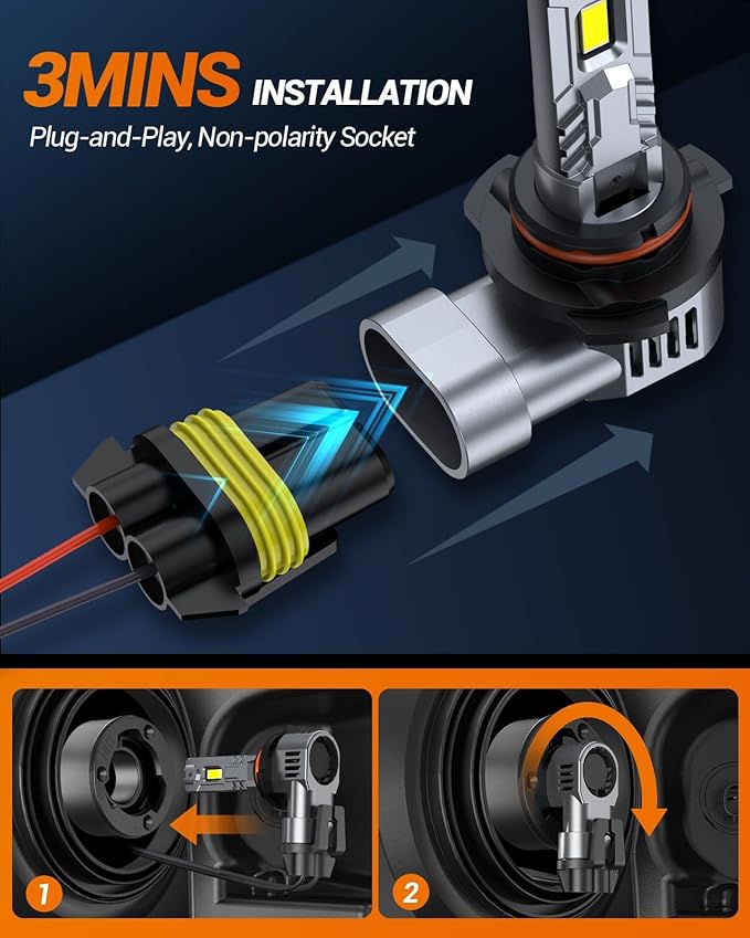 SEALIGHT H7 Bulbs, 000LM 6500K Fog Lights (Pack of 2)