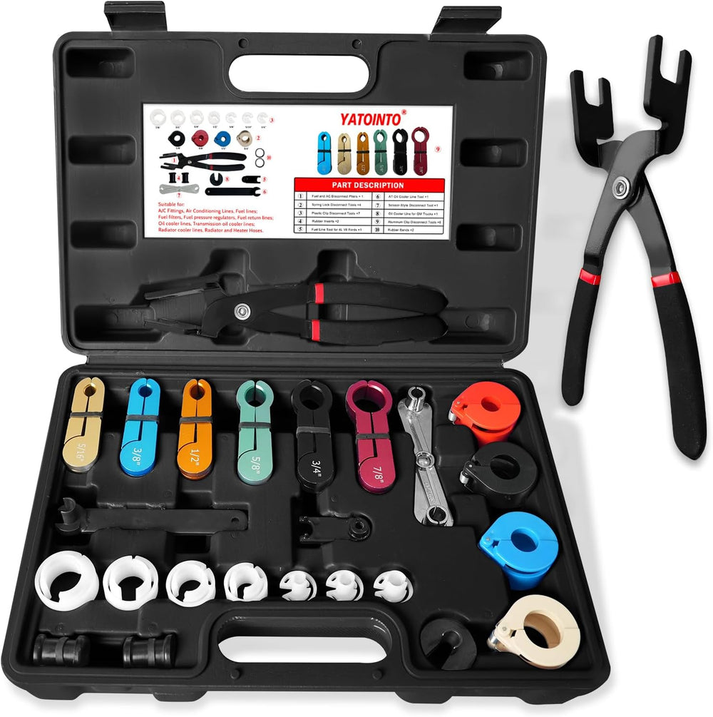 YATOINTO 26pc Fuel Line Disconnect Tool Set with Fuel and AC Disconnect Plier...